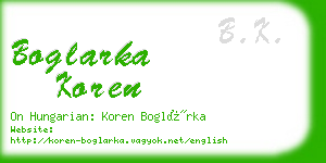 boglarka koren business card